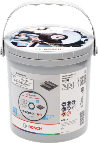 Bosch accessoires 100x doorslijpschijf standard metal 125x1x22.23 in emmer - 2608626116