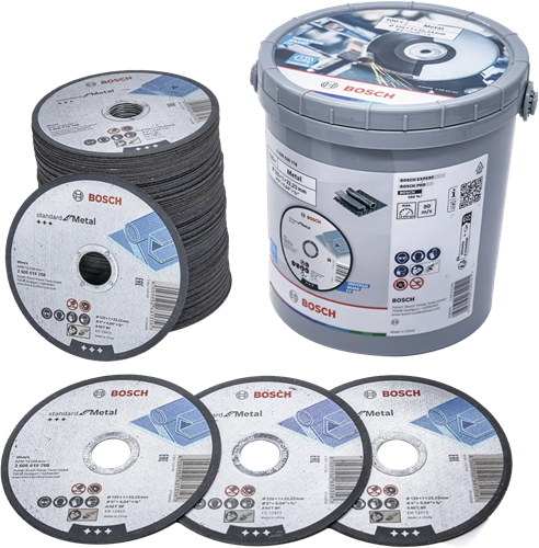 Bosch accessoires 100x doorslijpschijf standard metal 125x1x22.23 in emmer - 2608626116