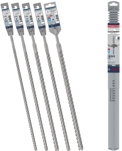 Bosch accessories 5-piece pro sds plus-5x hammer drill set short - 10, 12, 14, 16, 18 x 460 mm - 061599766w