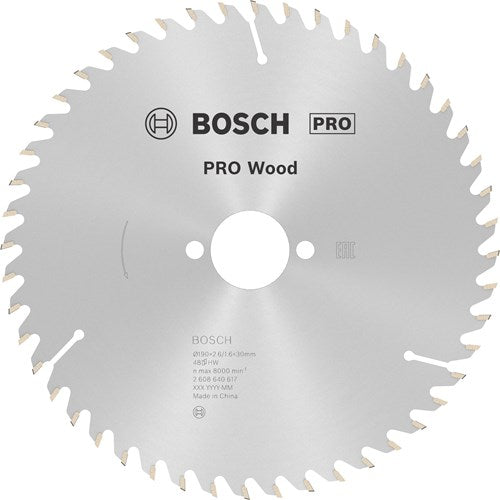 Bosch accessories circular saw blade optiline wood 190x30x2.6 mm, 48 pc - 2608640617