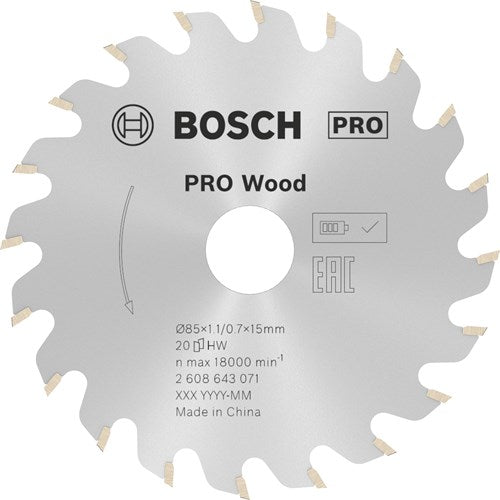 Bosch tillbehör cirkelsågblad standard för trä 85mm | för gks 10.8 - 2608643071