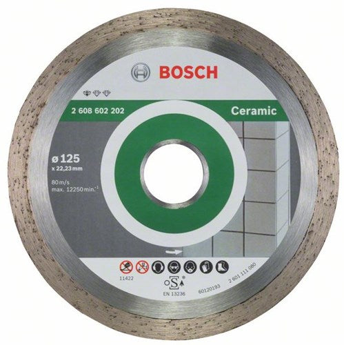 Bosch tillbehör diamantkapskiva standard för keramik 125 x 22,23 x 1,6 x 7 mm 1st - 2608602202