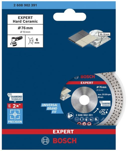 Bosch accessories expert hardceramic 76 mm diamond cutting disc 76 x 1.5 x 10 mm - 1 piece(s) - 2608902391