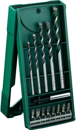 Bosch tillbehör multifunktionell borrsats 14 delar - för trä, metall och sten + skruvbitssats - 2607017161