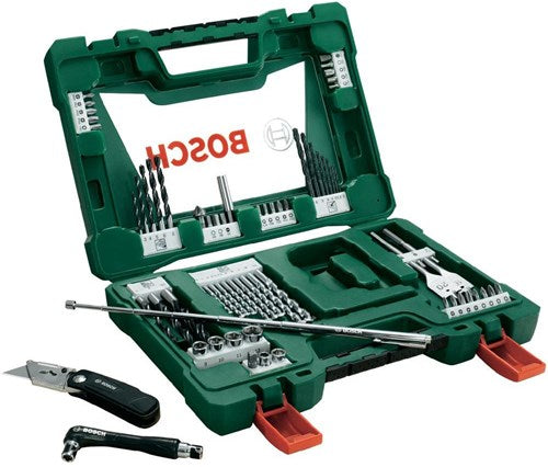 Bosch tillbehör v-line borrar och bits med vikkniv, magnetstång och vinkelskruvmejsel 68 delar - 2607017191
