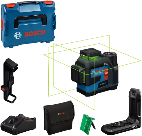 Láser de línea profesional bosch blue gll 12v-100-33 cg | en l-boxx 136 con 1 x batería gba 12v 2.0ah + l-boxx - 0601065401