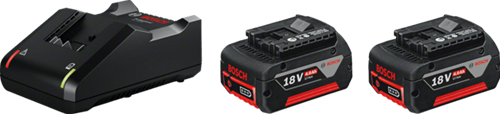 Bosch blå startset 18v med 2 batterier 18v 4.0ah + laddare gal 18 v-40 - 1600a019s0