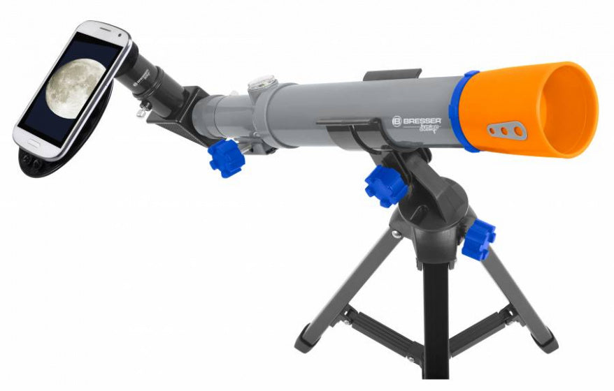 Télescope Bresser et microscope junior 35 cm orange