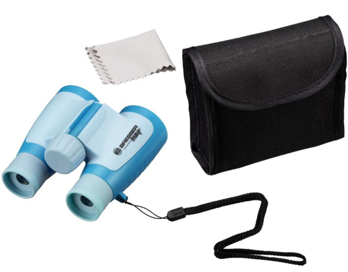 Binoculars de Bresser Junior 10.5 cm de goma azul