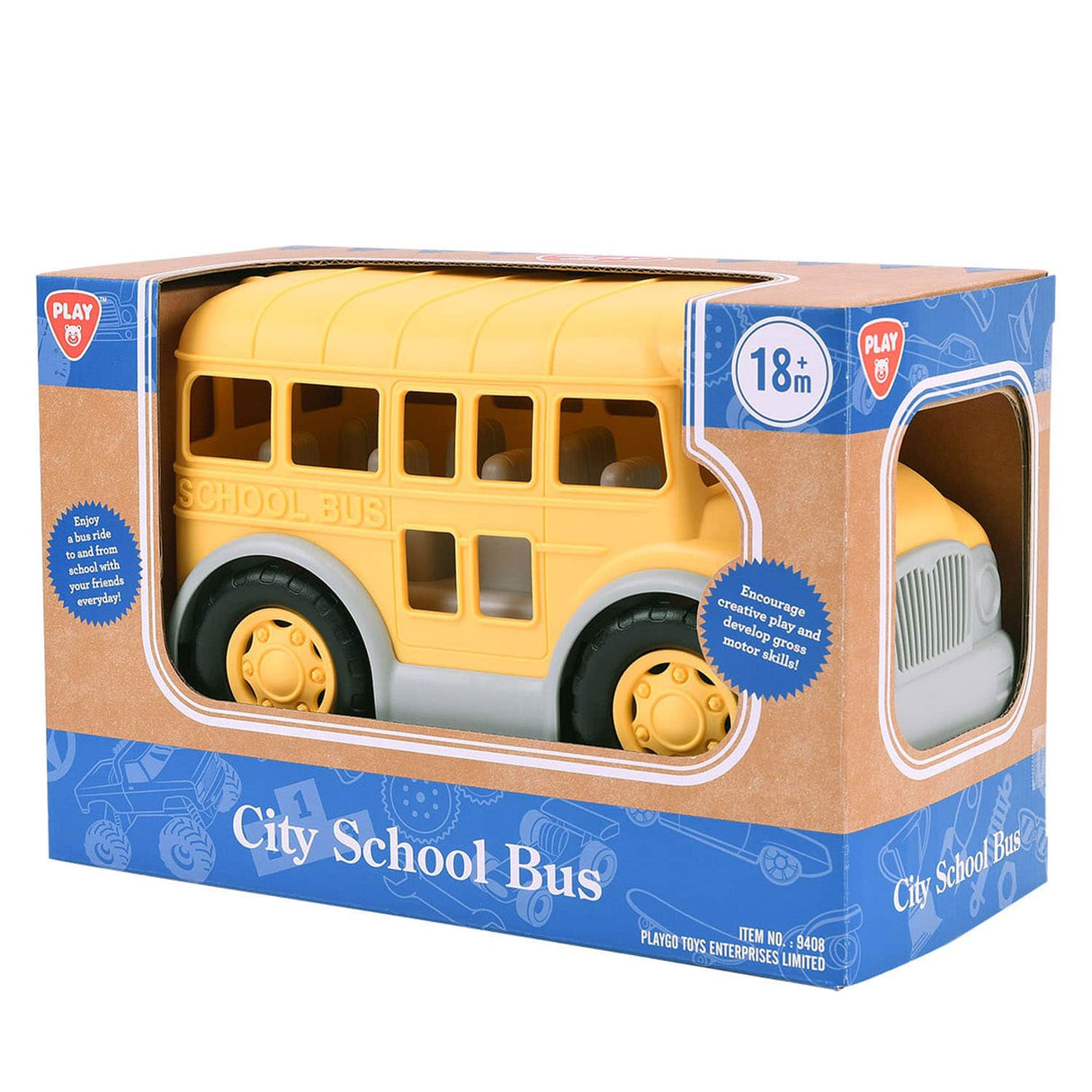 Playgo - city school bus made of sturdy plastic