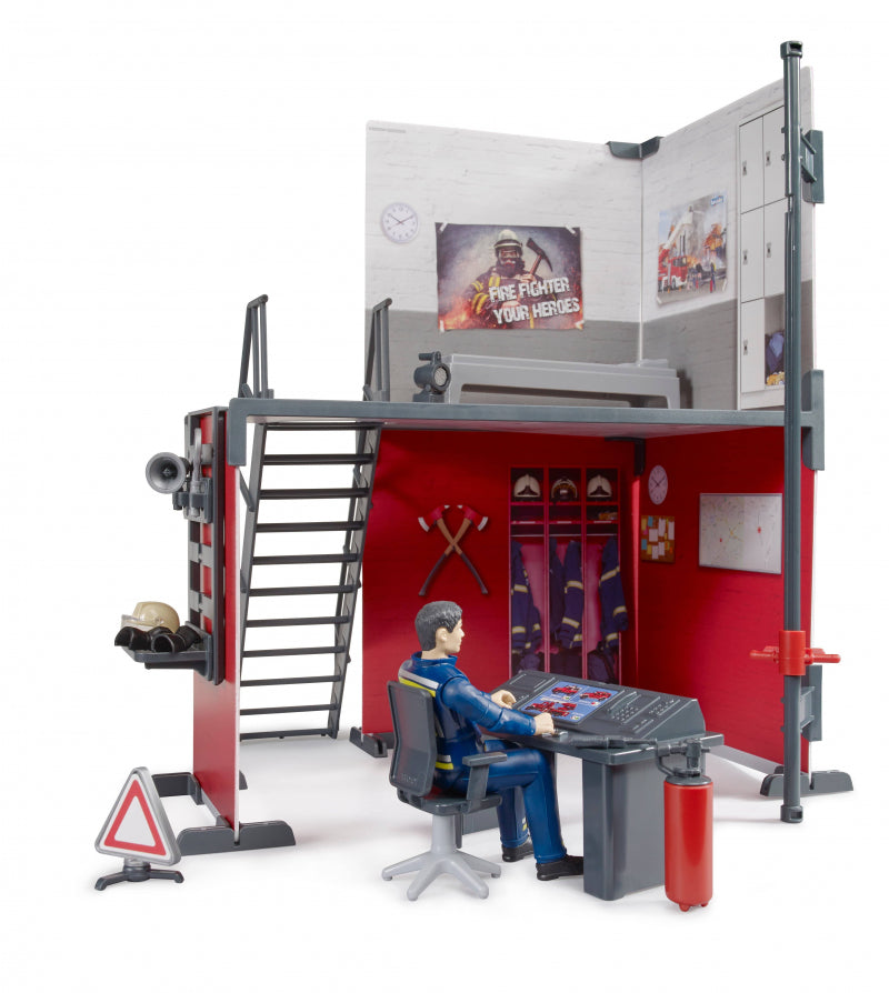 Bruder Bworld Brandweerkazerne avec pompier 62702