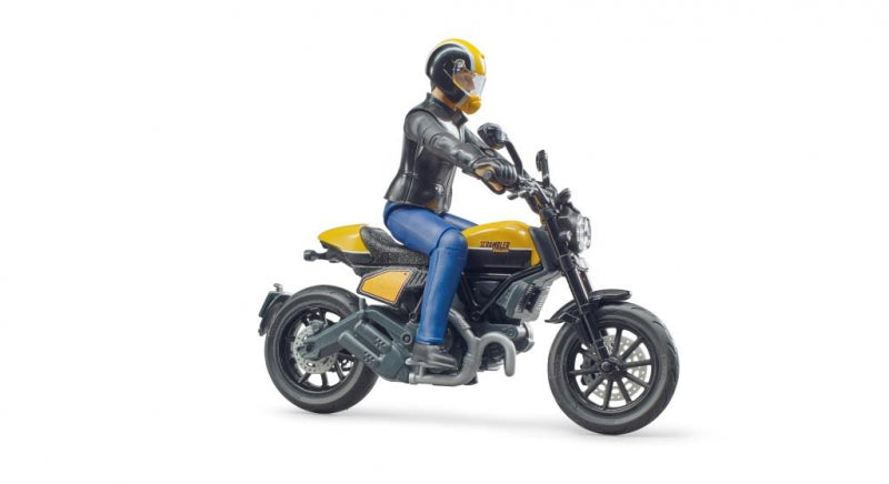 Bruder motorsykkel Ducati scrambler med sjåfør