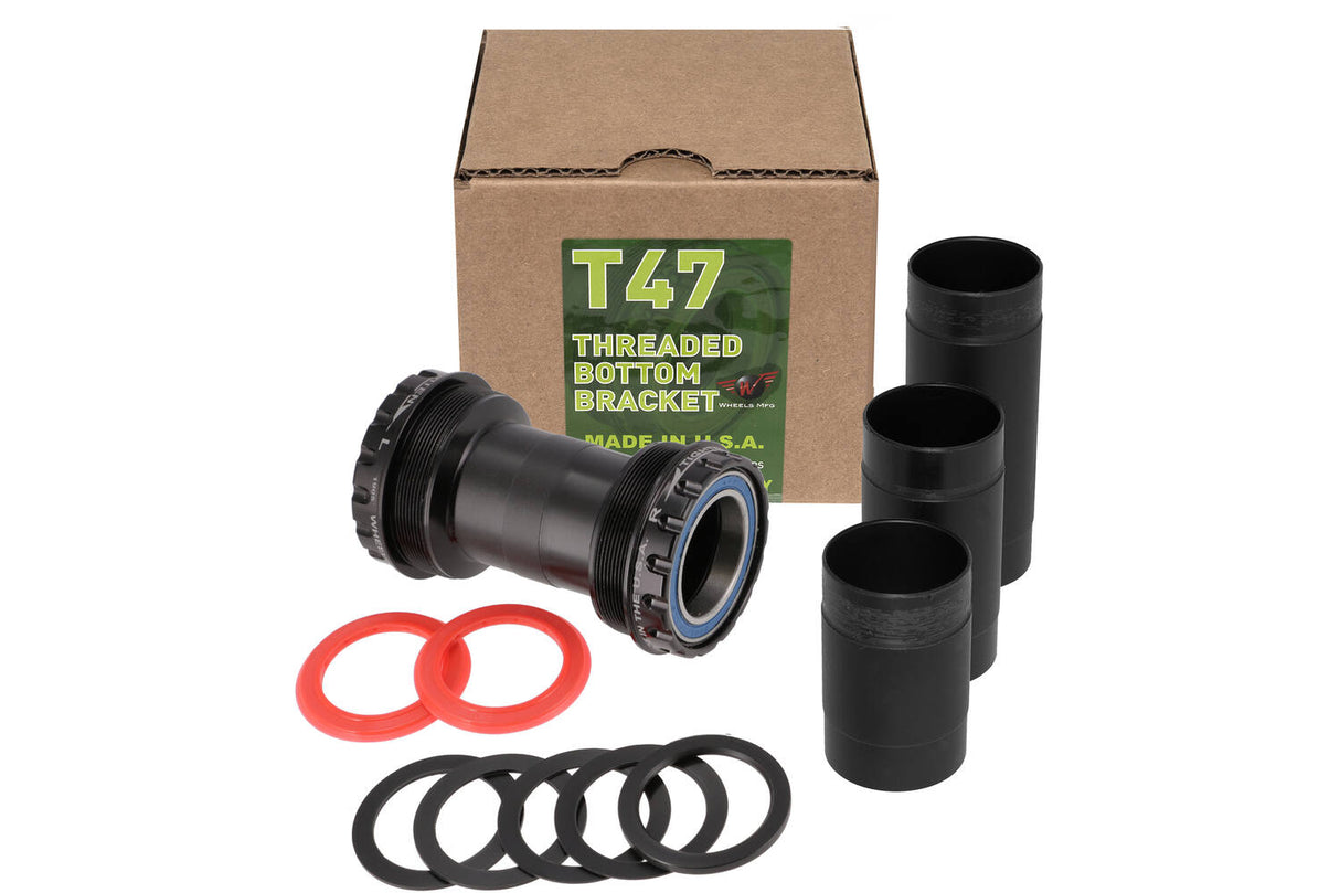 Räder Herstellung von Rädern MFG Bottom Bracket T47 Außenborder Sram Dub ABEC 3 Schwarz