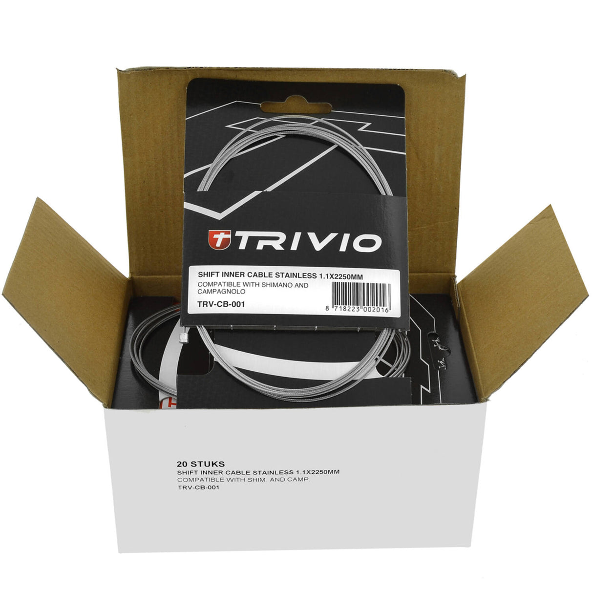 Trivio - derailleur inner cable stainless steel 1.1x2250mm - 20 pcs.