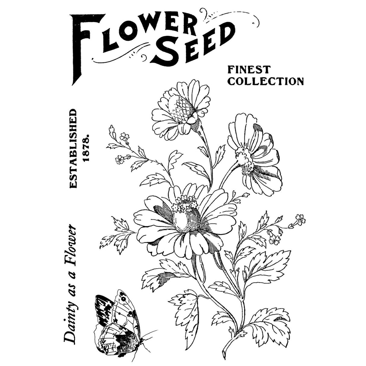 Creative expressions • clear stempel set flower seed