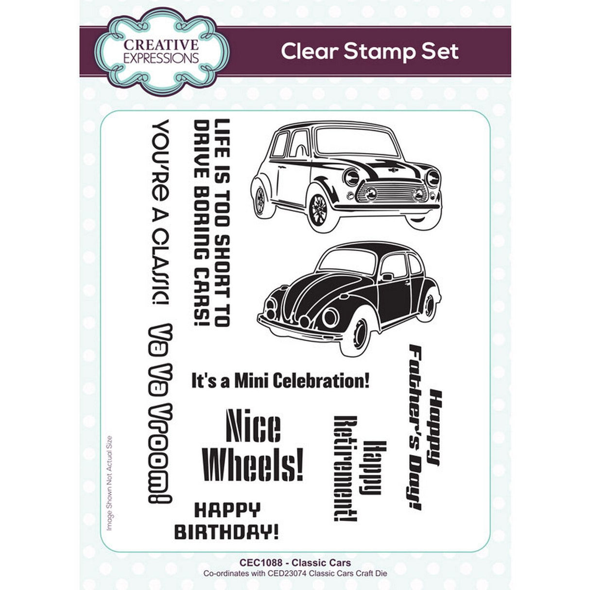 Creative expressions • clear stamp set classic cars