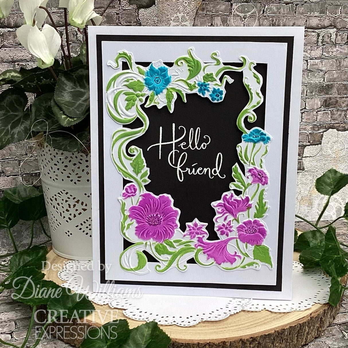 Creative expressions • ribbon bloom sentiments clear stamp set