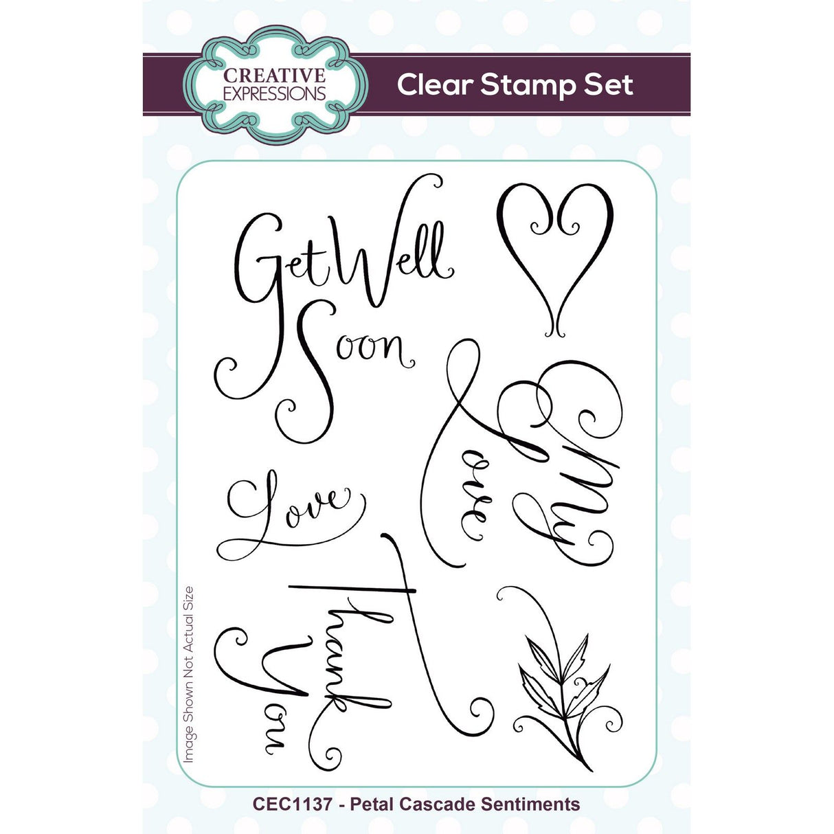Creative expressions • petal cascade sentiments clear stamp set