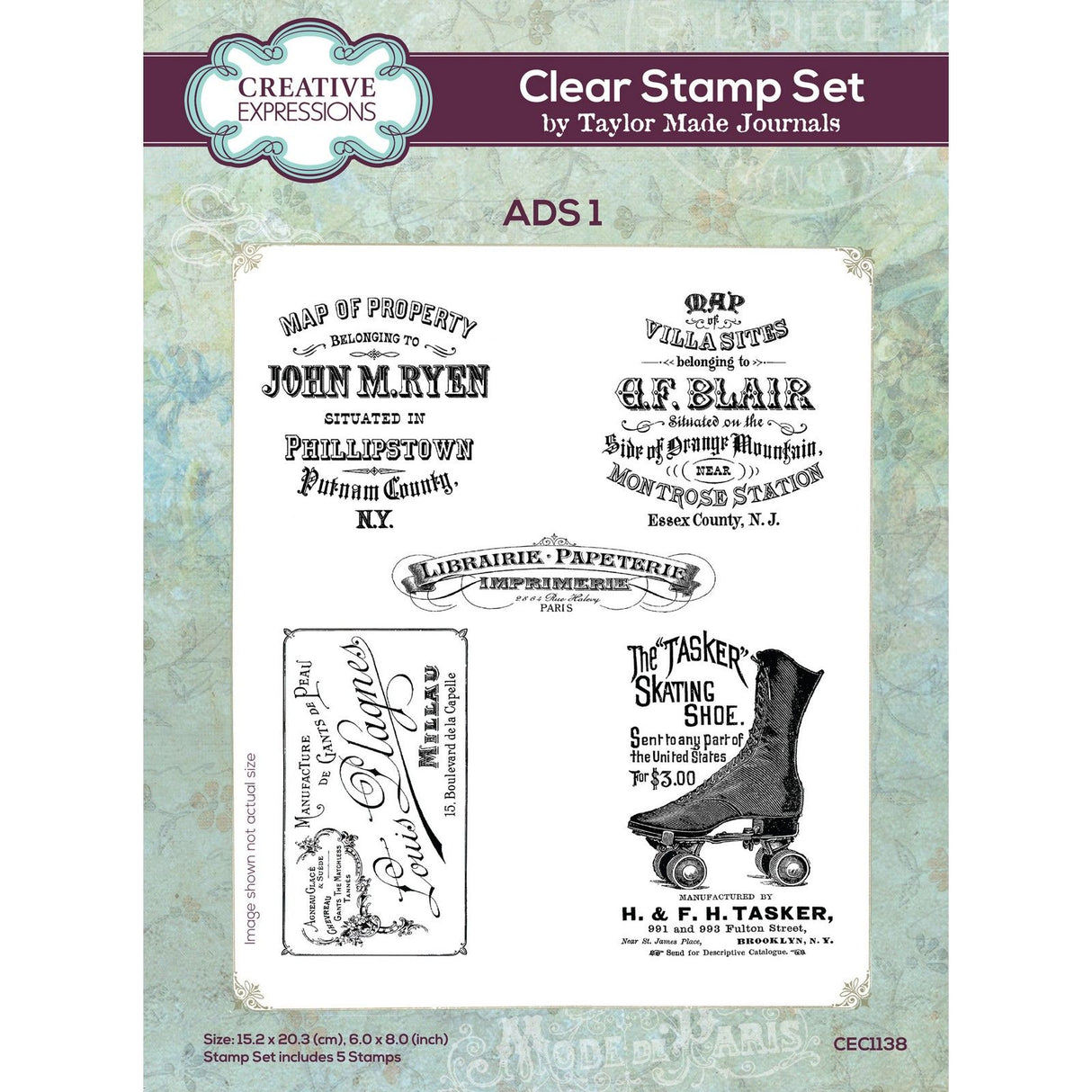 Creative expressions • taylor made journals ads 1 clear stamp set
