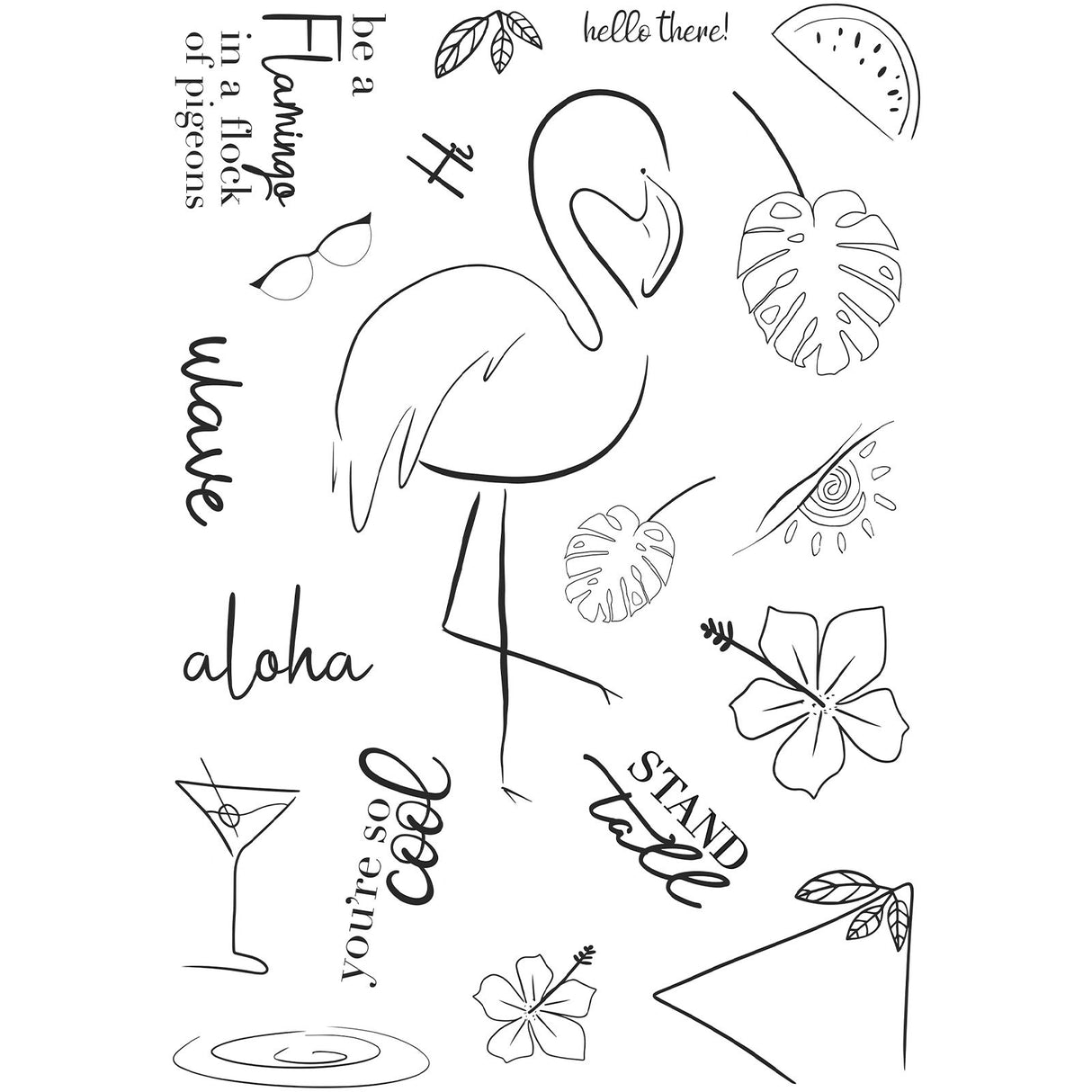 Creative expressions • clear stempel set a5 hello sunshine