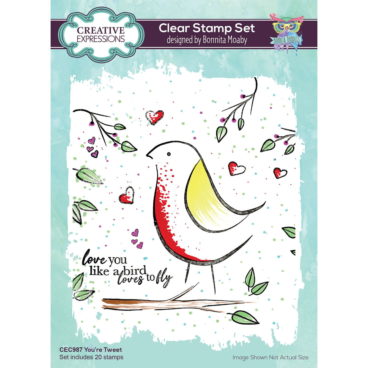 Creative expressions • clear stempel set a5 you're tweet
