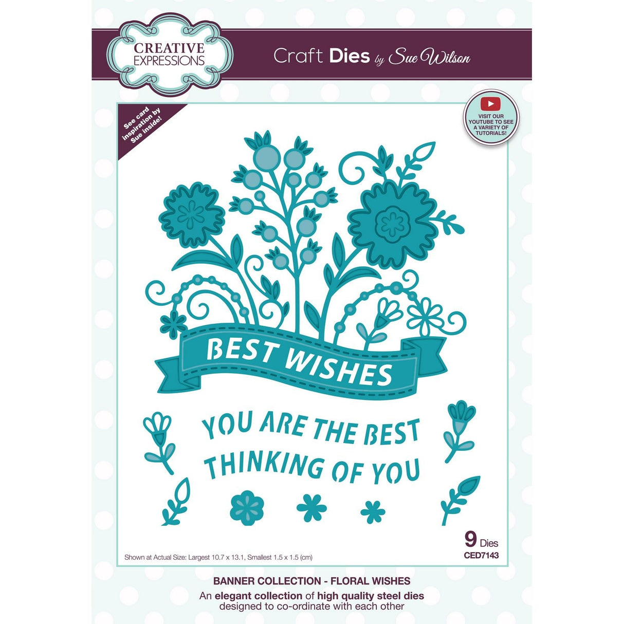 Creative expressions • craft die floral wishes banner