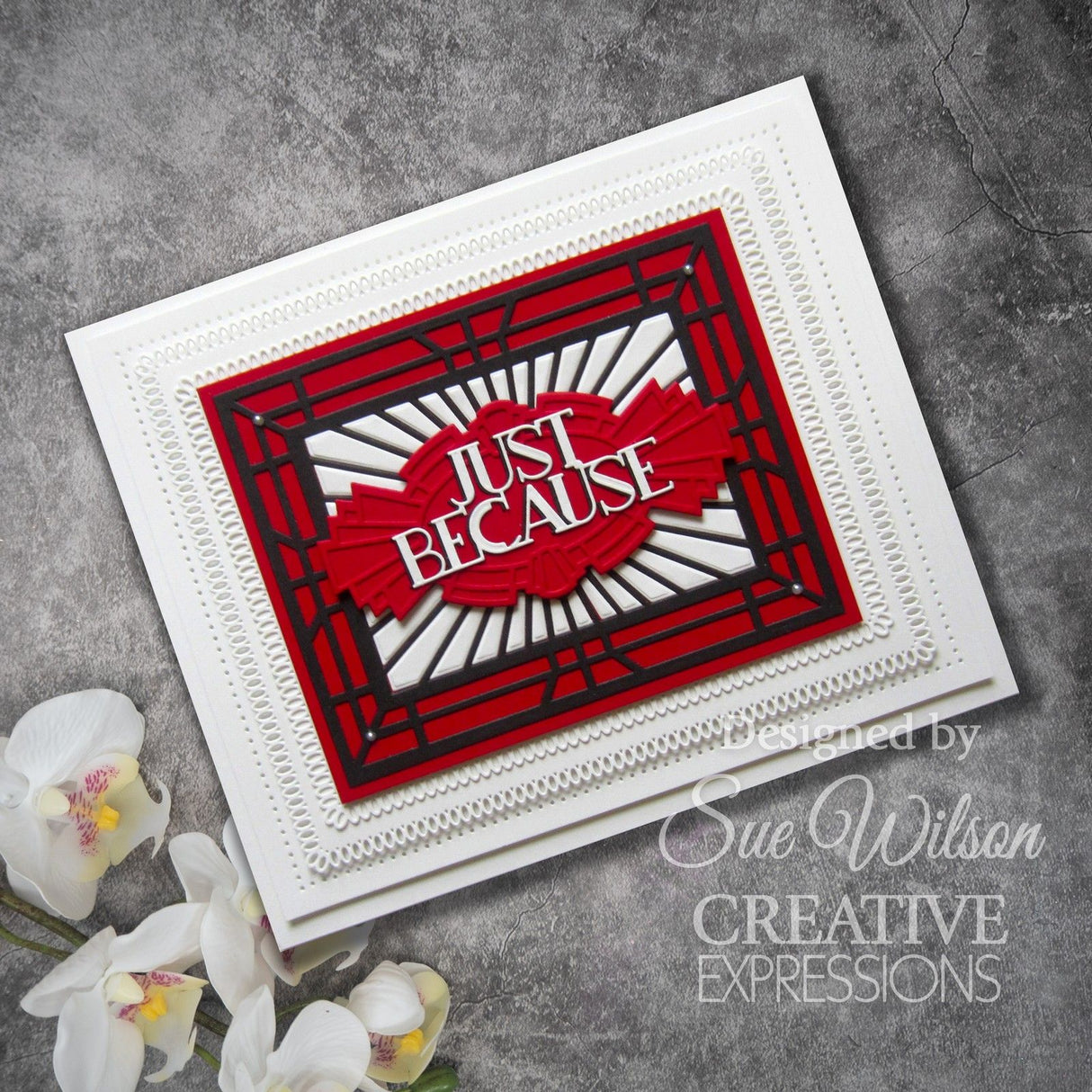 Creative expressions • sue wilson art deco craft die diamond radiance background