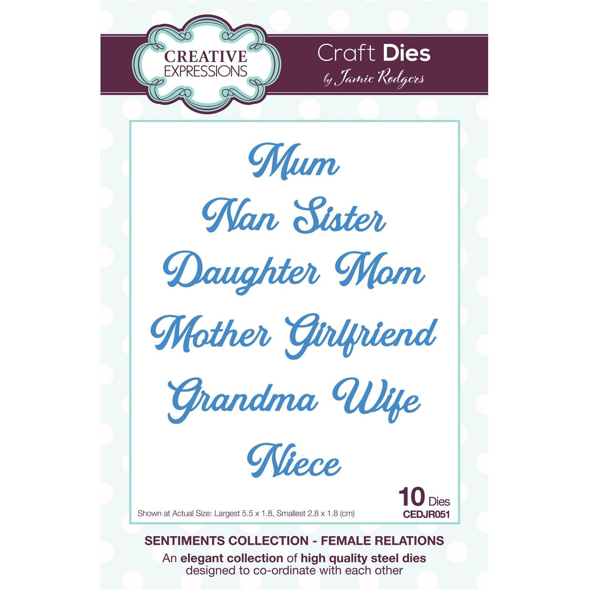 Creative expressions • sentiments craft die female relations