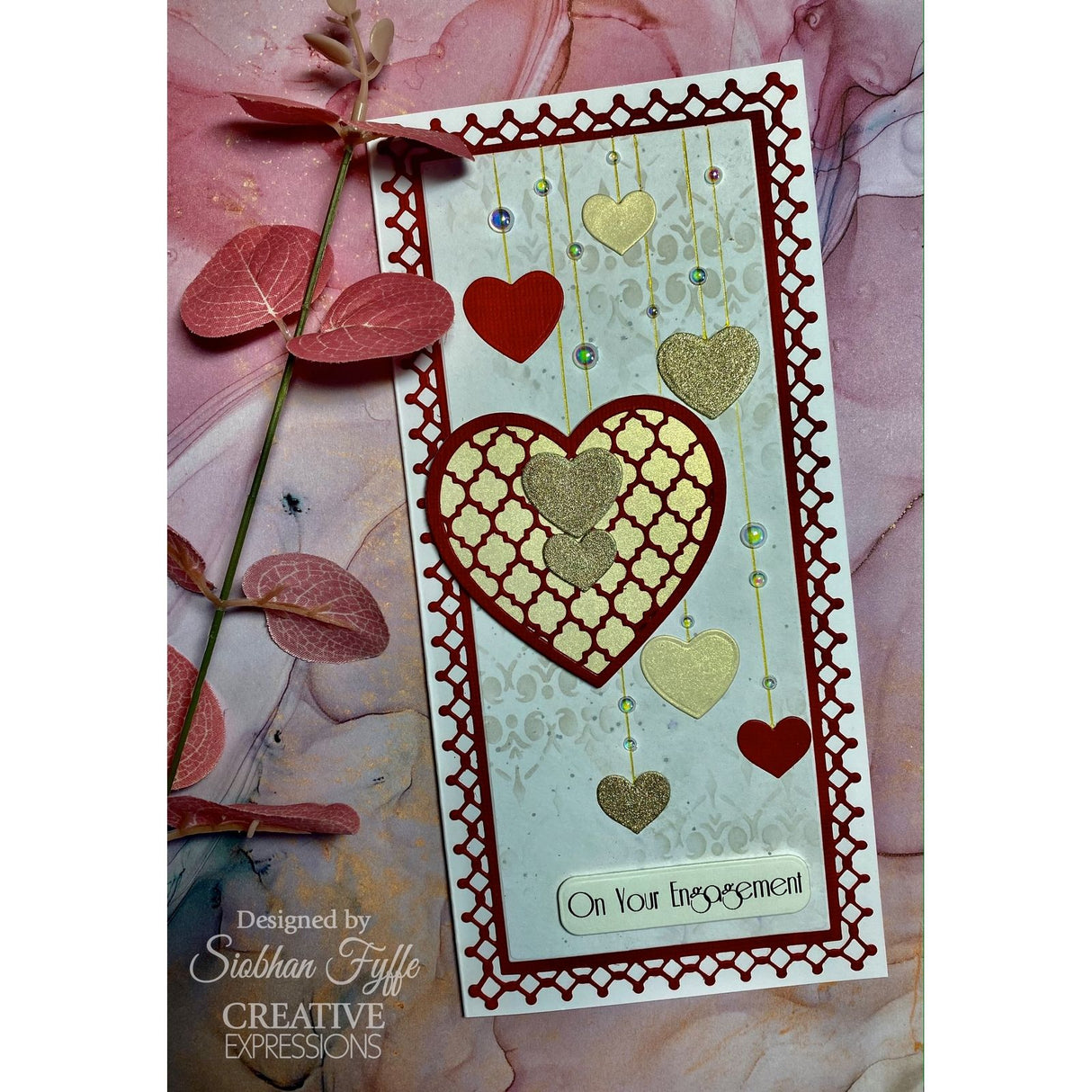 Creative expressions • everlasting love craft die lattice heart blooms