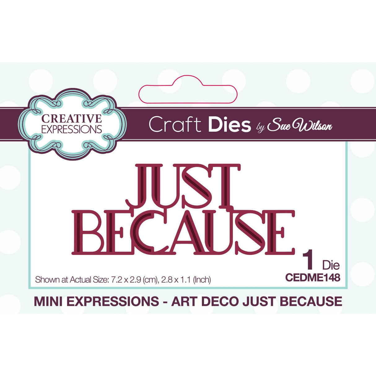 Creative expressions • sue wilson mini expressions art deco craft die just because