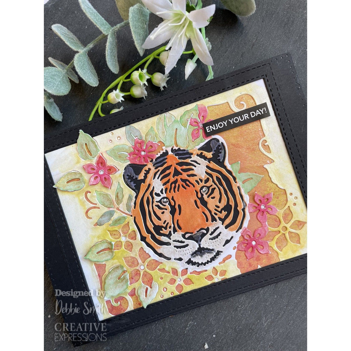 Paper cuts • craft die tiger blooms