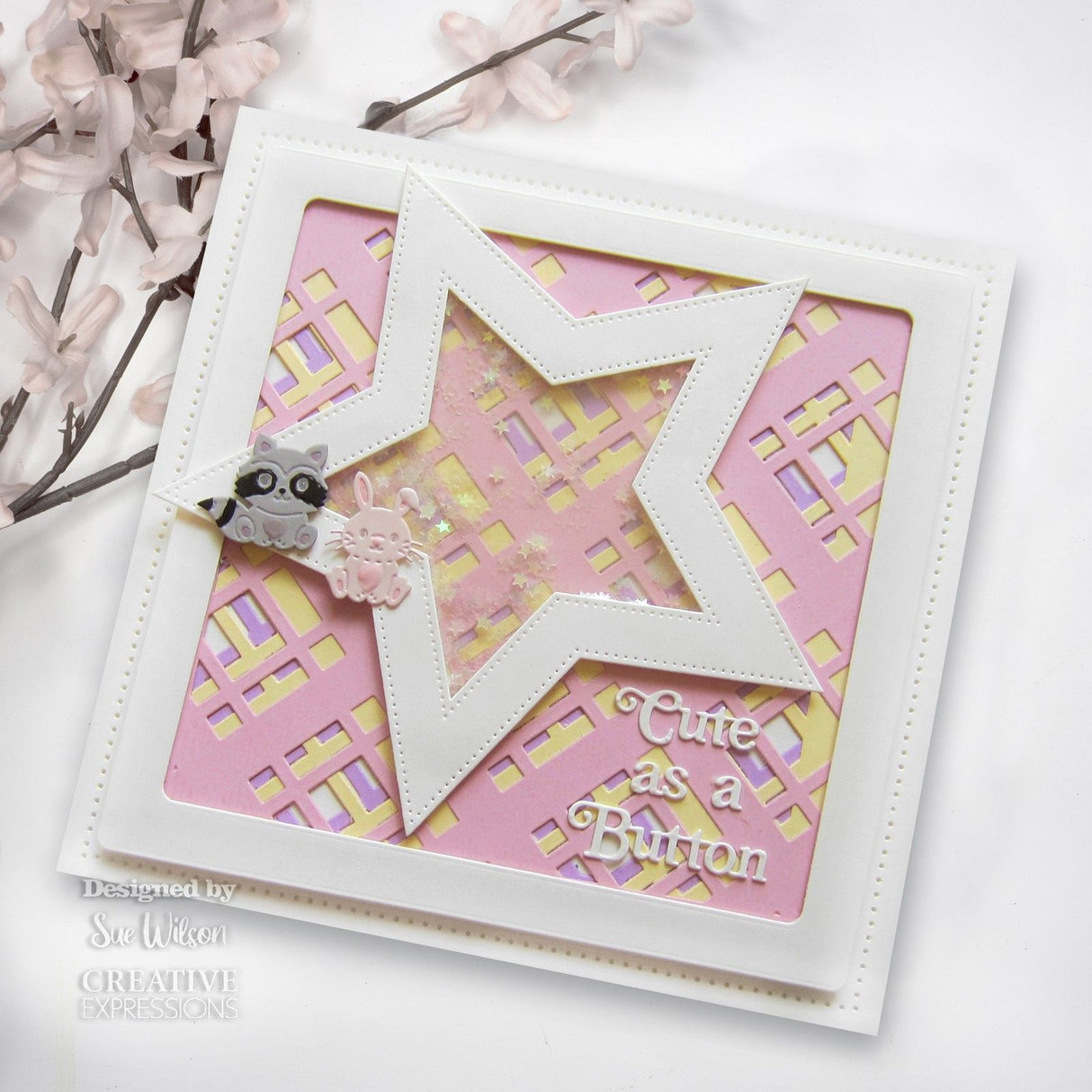 Creative expressions • snijmal mini shadowed sentiments cute as a button