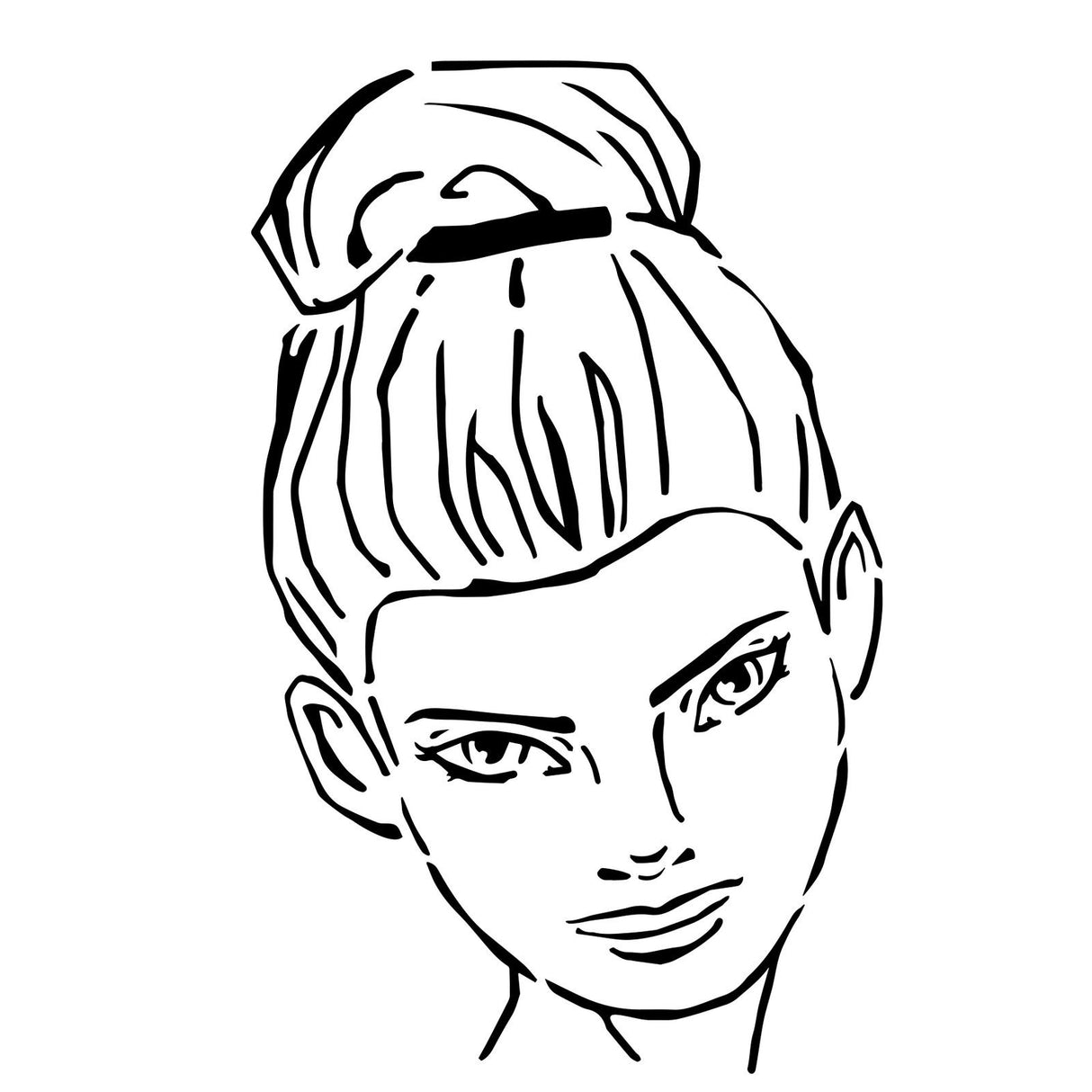 Creative expressions • head turn stencil tilted down