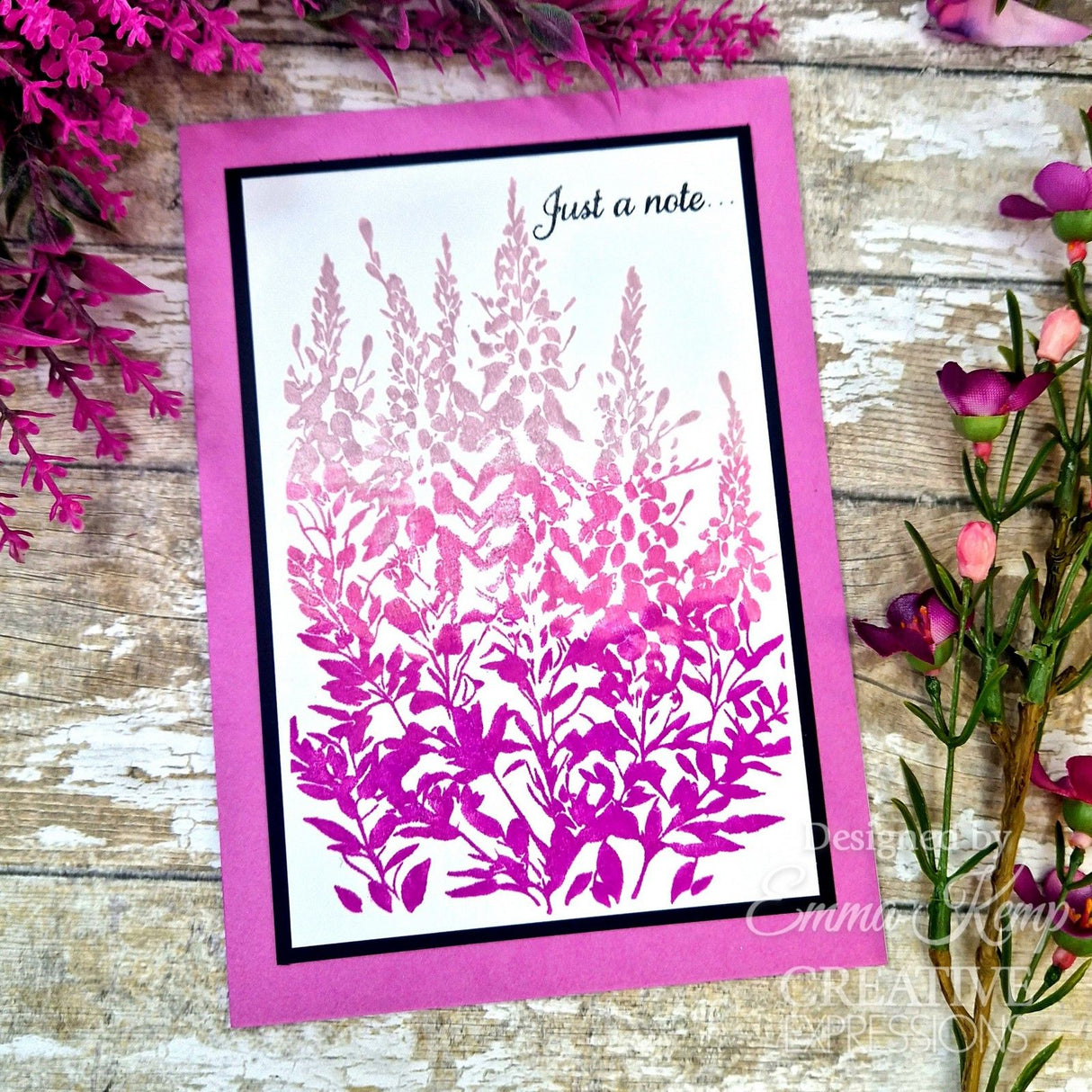 Creative expressions • pre cut rubber stamp foxglove garden 10,2x15,2cm