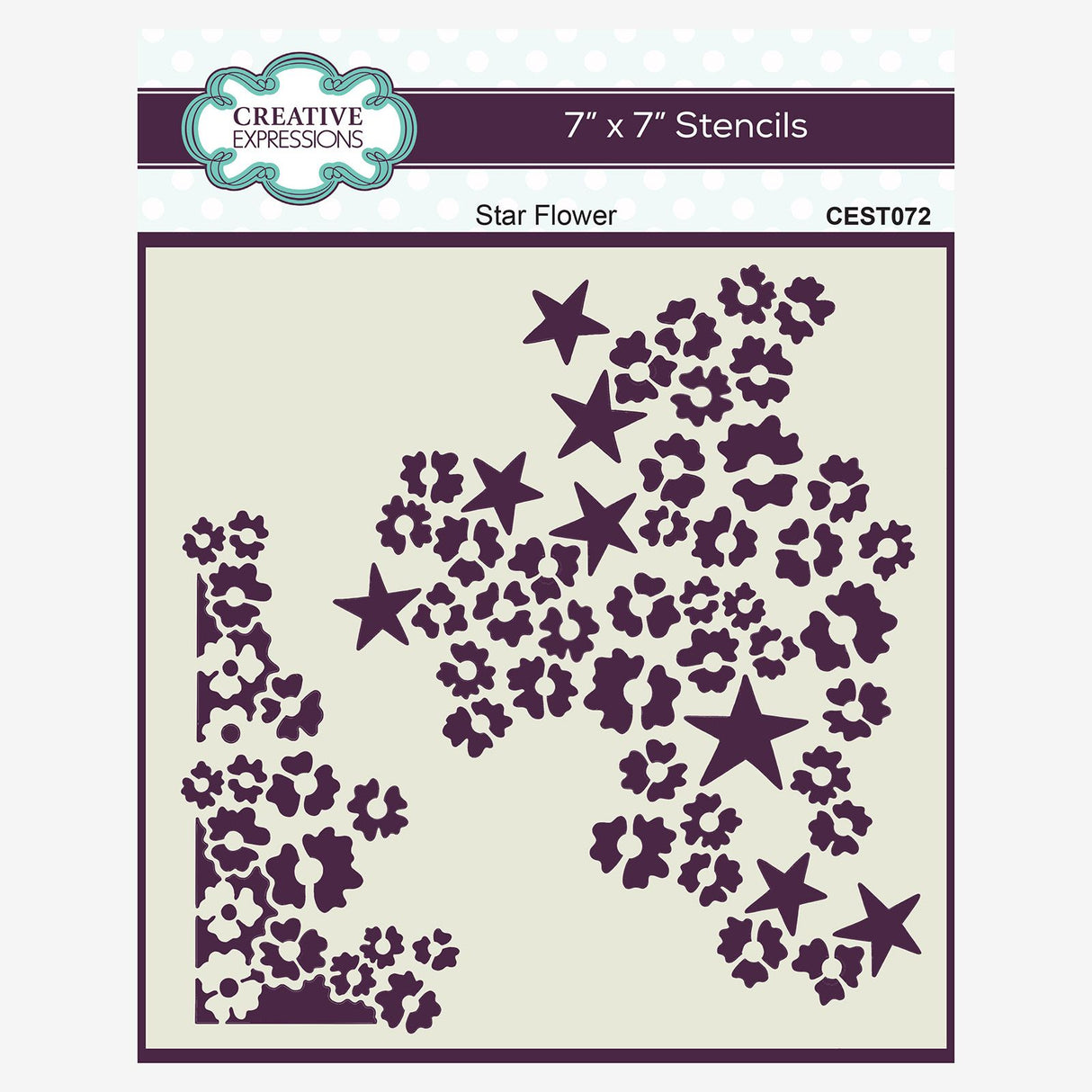 Creative expressions • sjabloon star flower