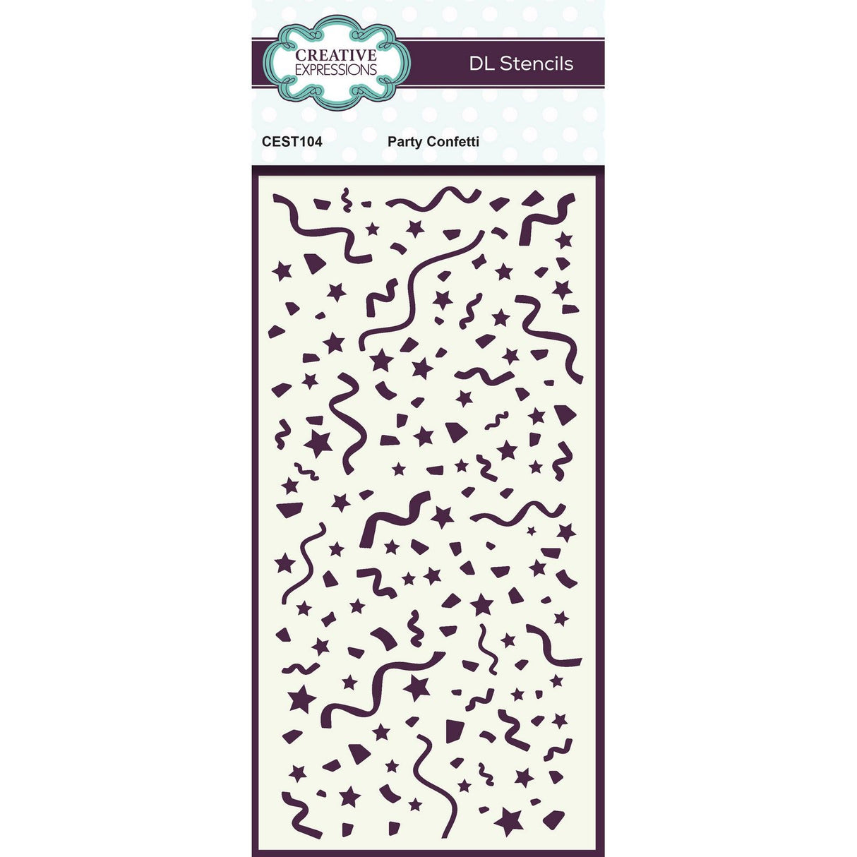 Creative expressions • dl stencil party confetti