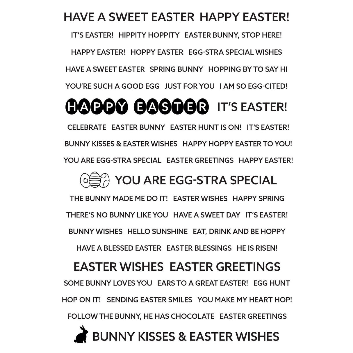 Creative expressions • wordies sentiment sheets happy easter