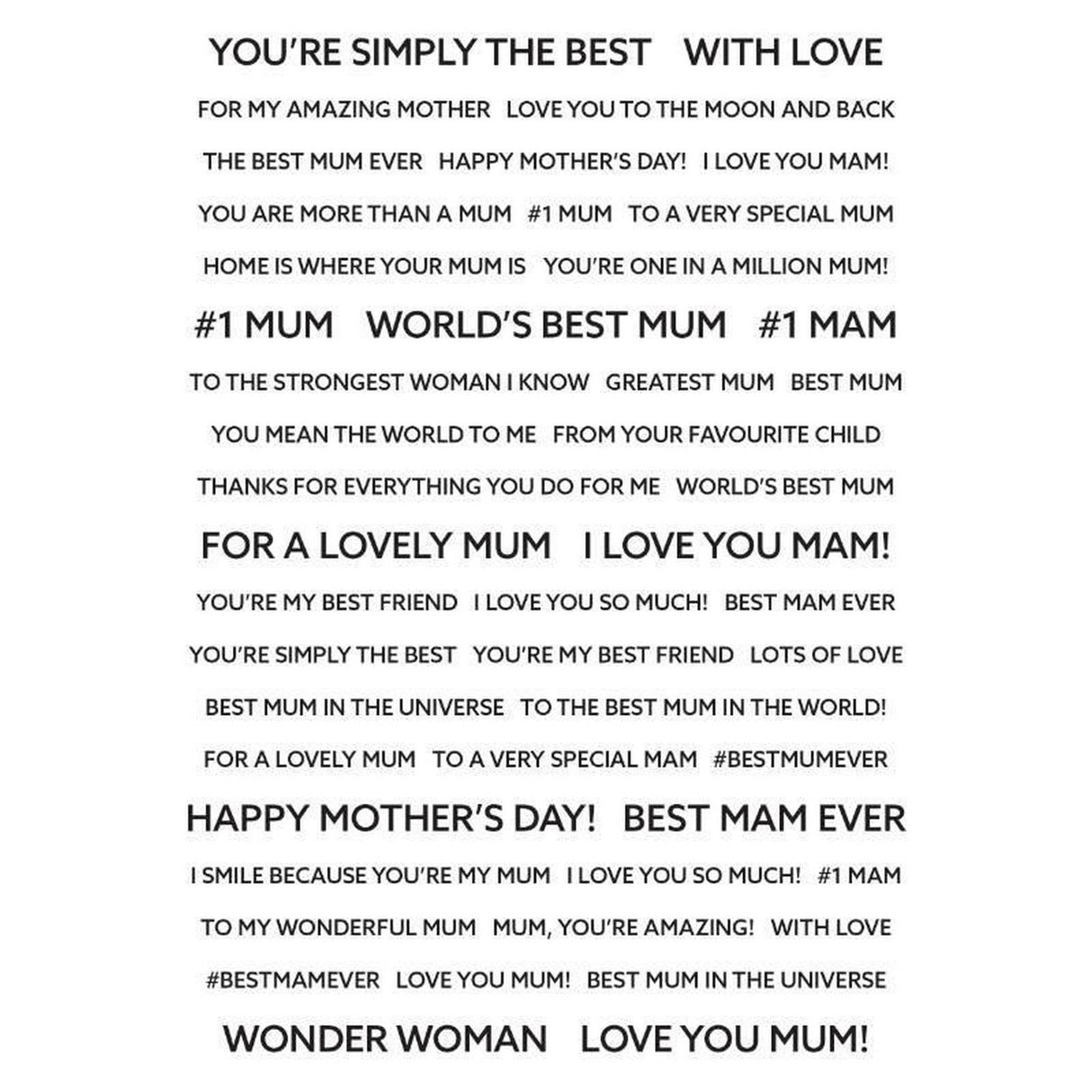 Creative expressions • wordies sentiment sheets best mum