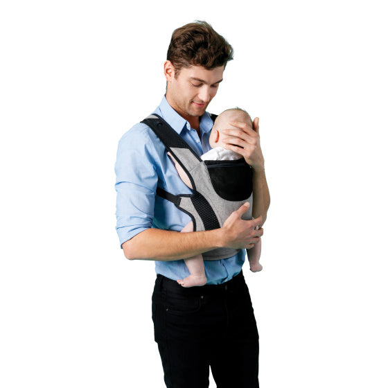 Chipolino Bobby Ergonomic Baby Carrier con cappuccio grigio