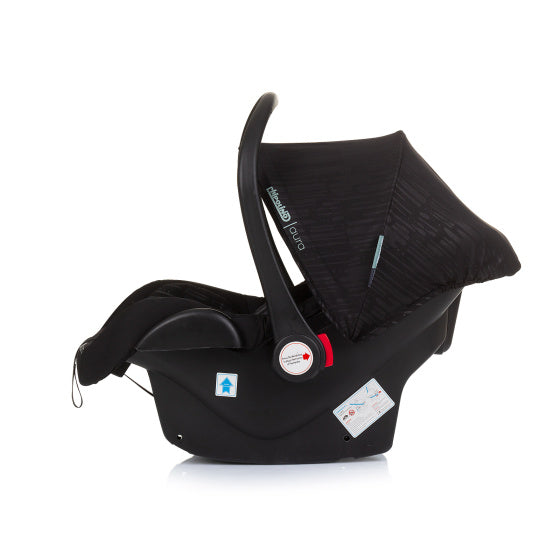 Autosedačka Chipolino Aura s adaptéry 40-85 cm skupina 0+ Obsidian Black
