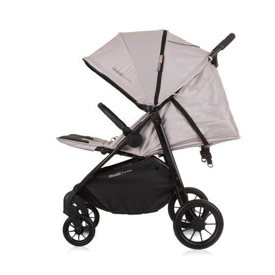 Chipolino topp sammenleggbar buggy for 2 macadamia beige svart