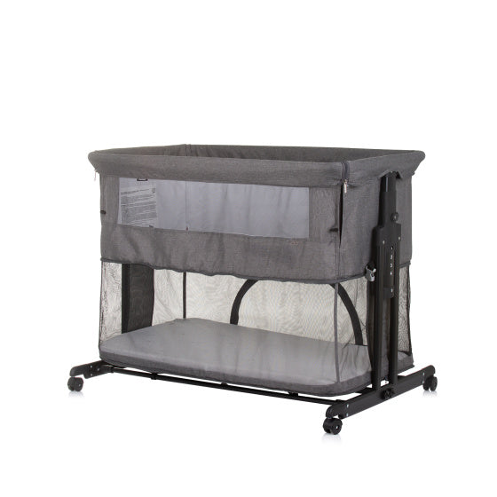 Chipolino zen co-sleeper boks med myggnett granitt grå