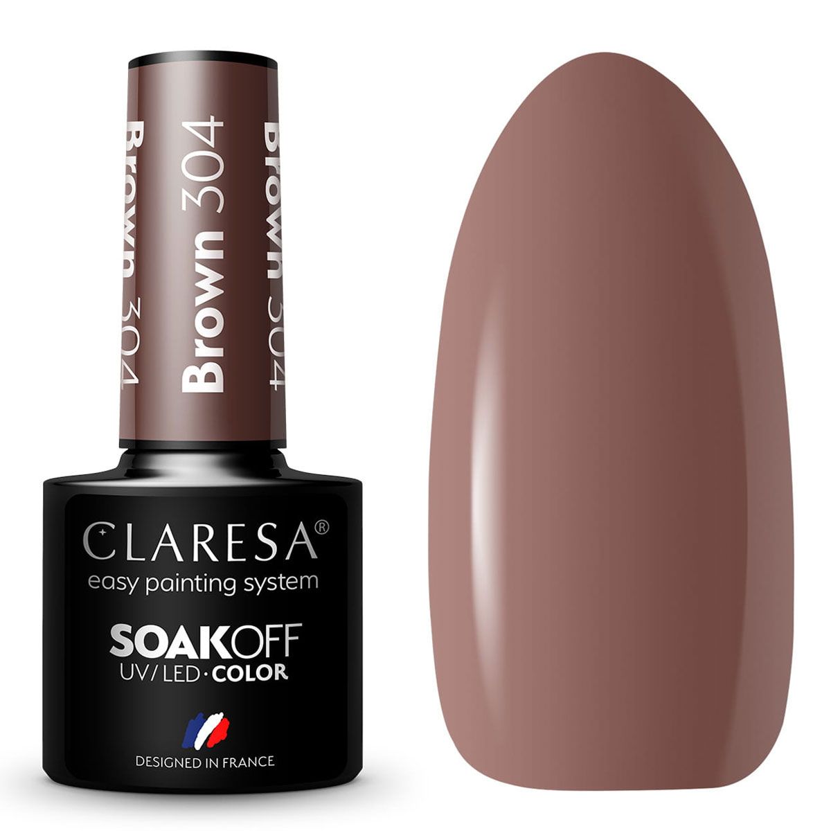 Claresa uv led gel polish 5ml brown 304 take me to the river