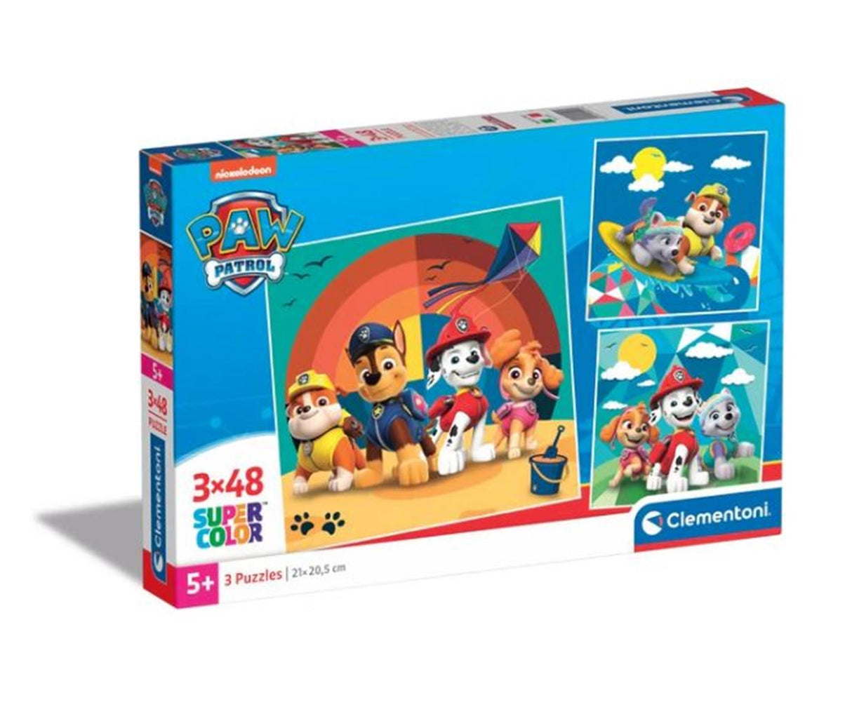 Clementoni Jigsaw Puzzle Super Color Square Paw Patrol, 3x48st.