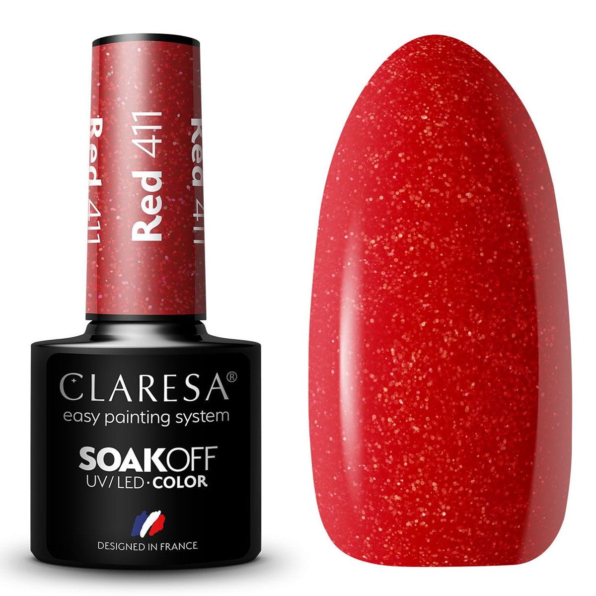 Claresa UV LED Gel Polish 5ml Red 411 Sunny Garden