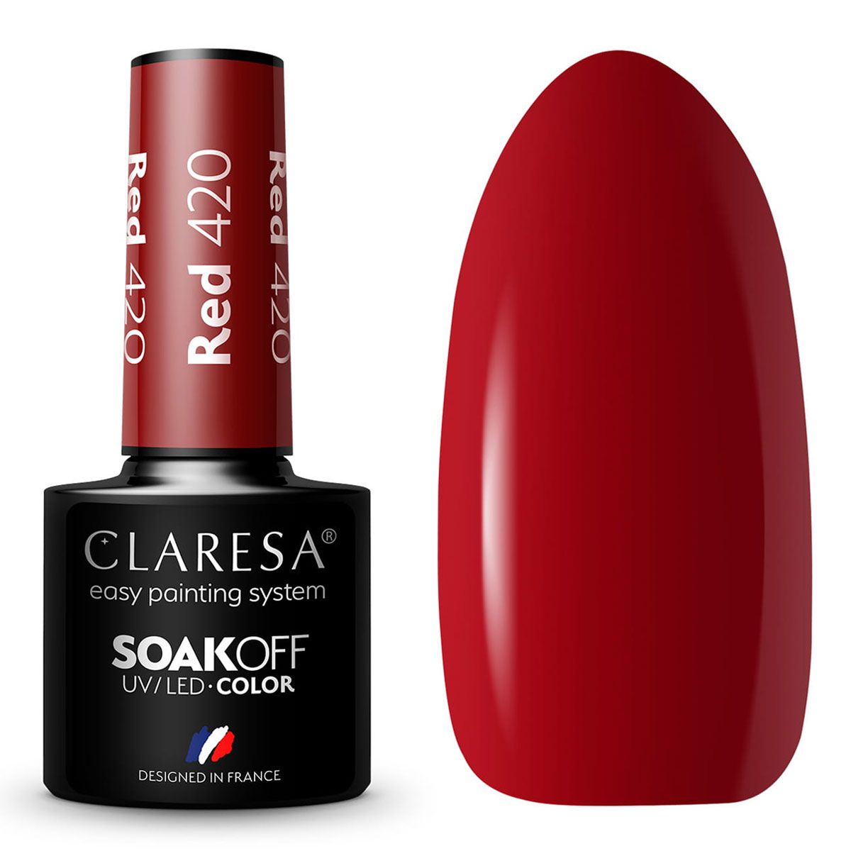 Claresa uv led gel polonês 5ml vermelho 420 frutas cheias
