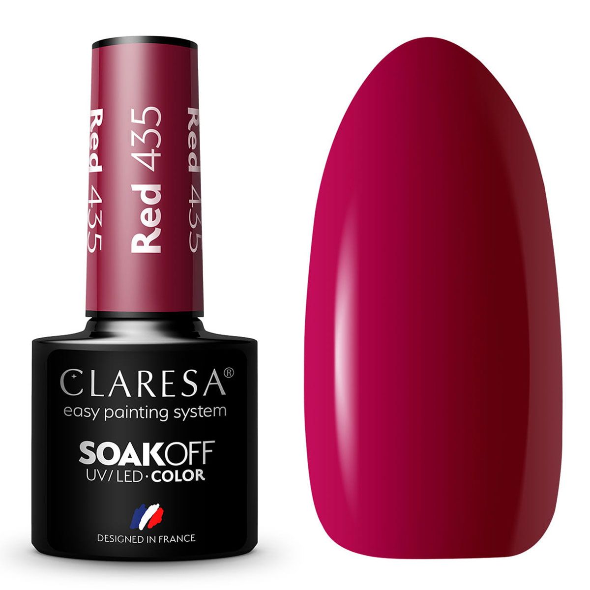 Claresa uv led gellack 5ml röd 435 varma känslor