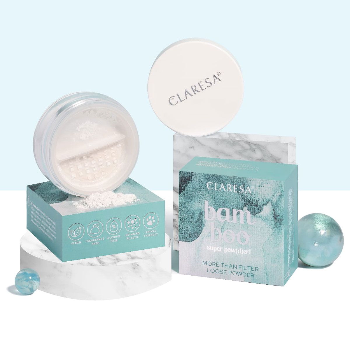Claresa bamboo loose powder super pow(d)er! 8gr.
