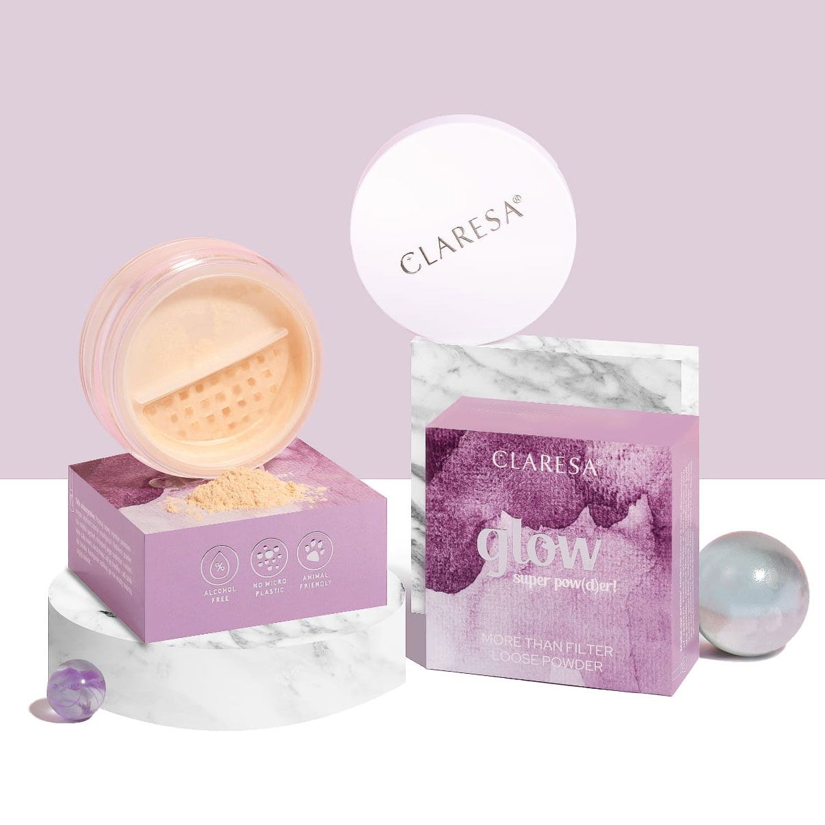 Claresa glow púdar scaoilte super pow(d)er! 12gr.