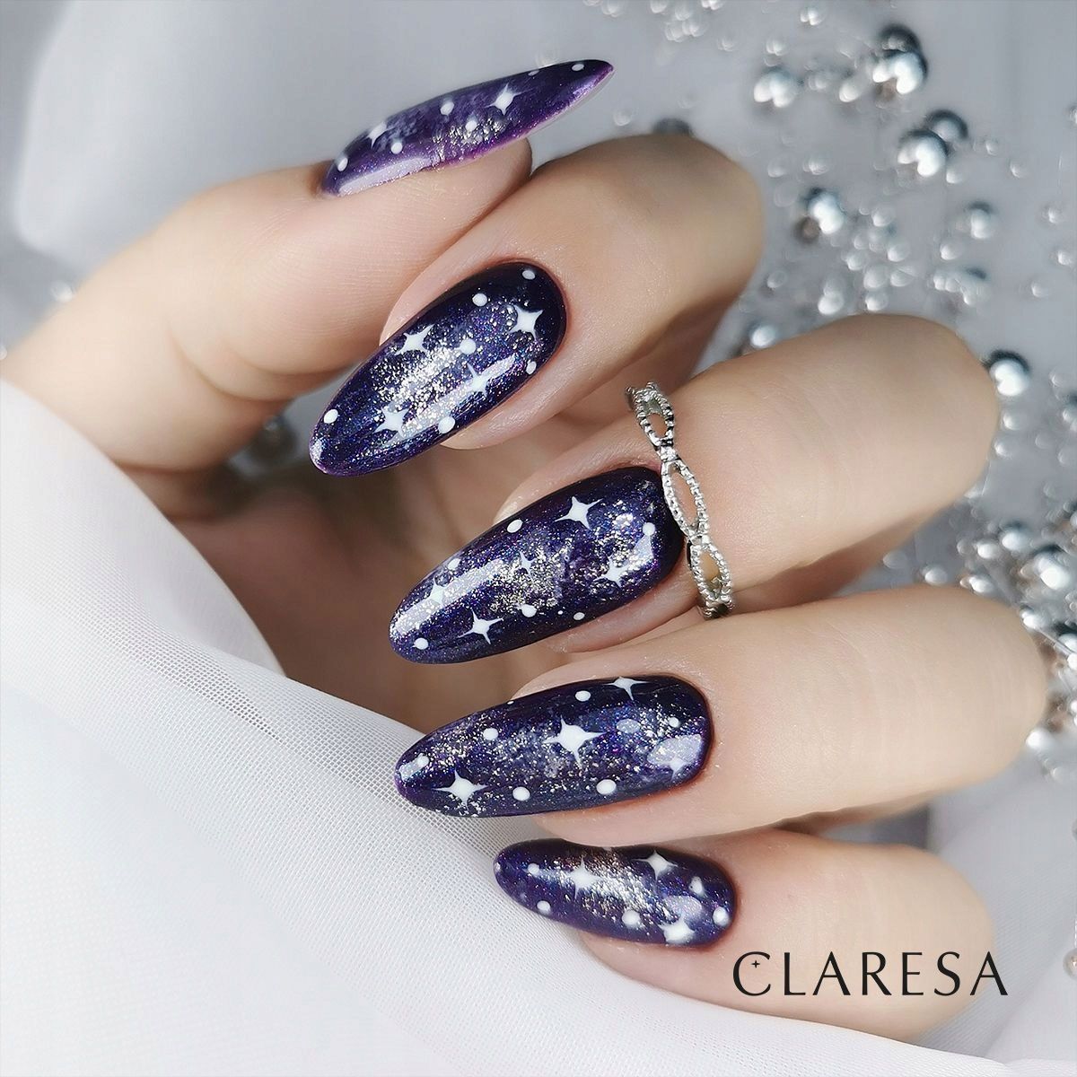 Claresa top coat no wipe glitter blue 5ml